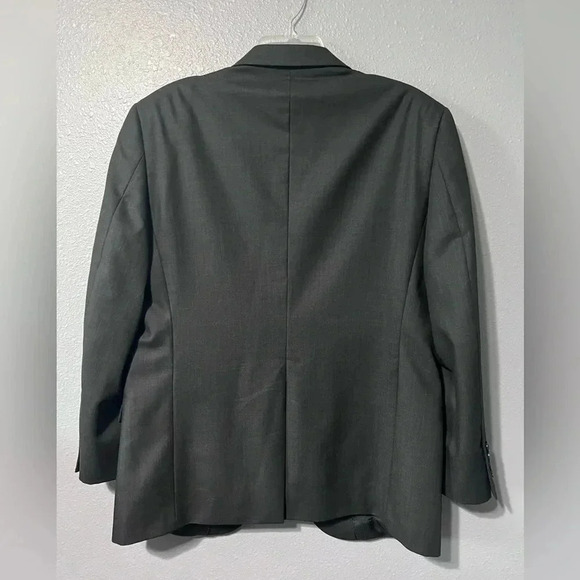 Pronto Uomo Blazer Sport Coat Mens 40s Short Black/Charcoal 80% Wool Travel EUC - Picture 2 of 6